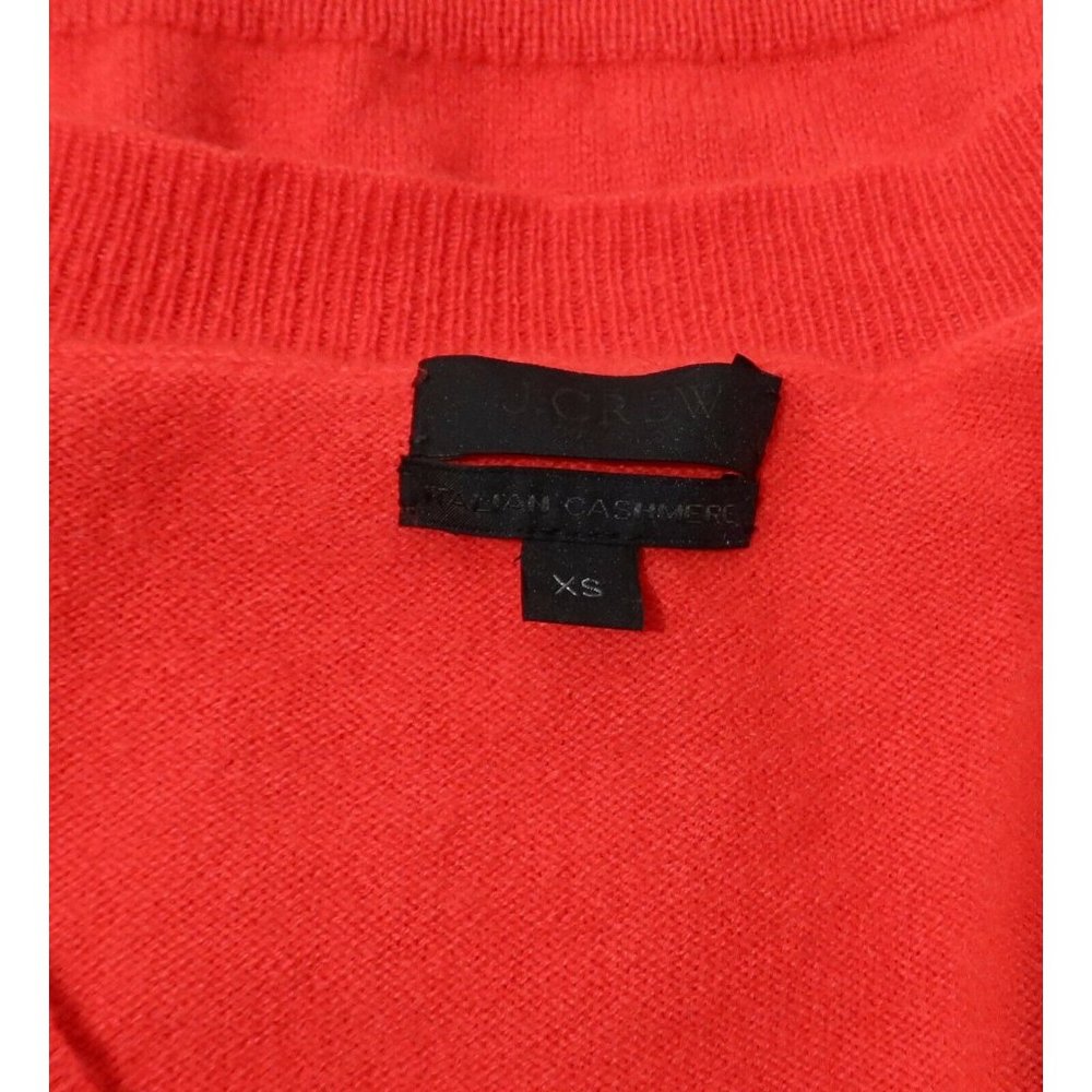 J CREW Collection XS Vibrant Pink Italian Cashmere V Neck Pullover Sweater - Picture 4 of 4
